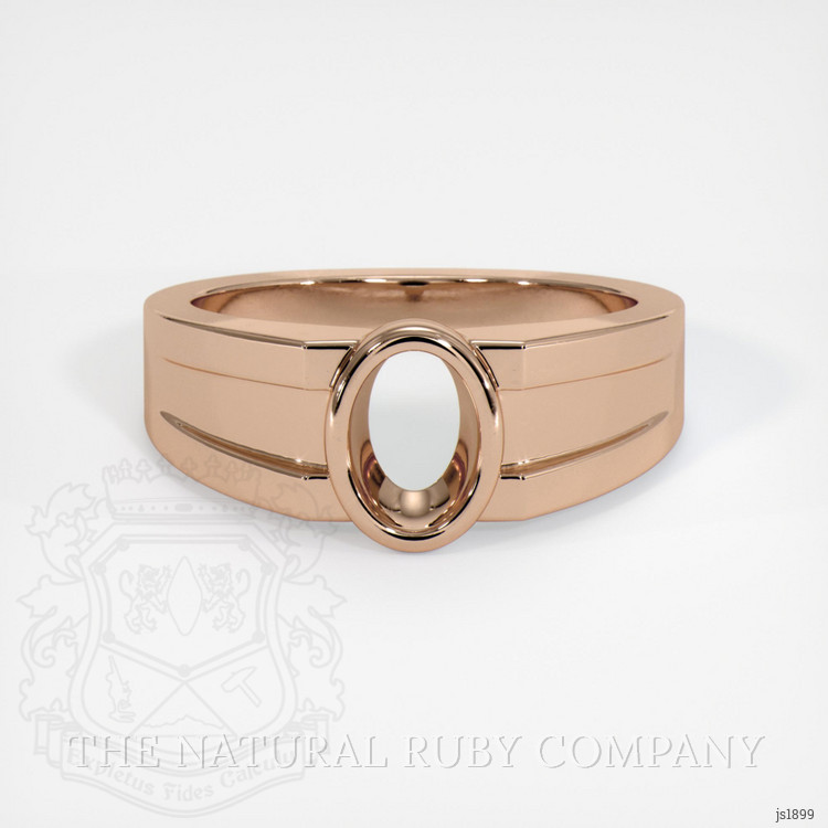 18K Rose Gold Men's Ring Setting