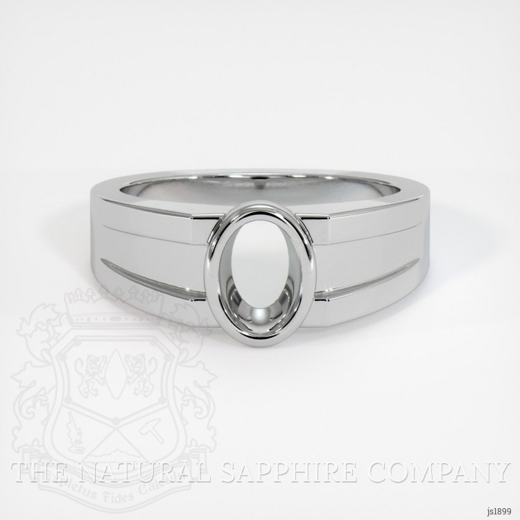 18K White Gold Men's Ring Setting