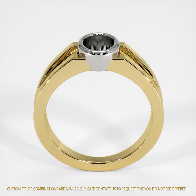 14K White & Yellow Men's Ring Setting