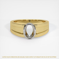 18K White & Yellow Men's Ring Setting Image