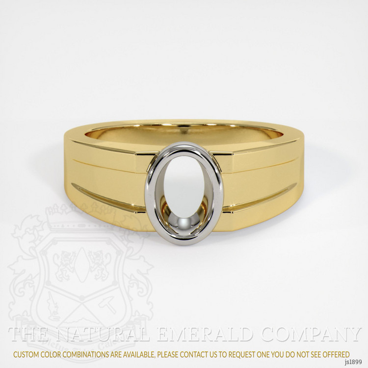 18K White & Yellow Men's Ring Setting