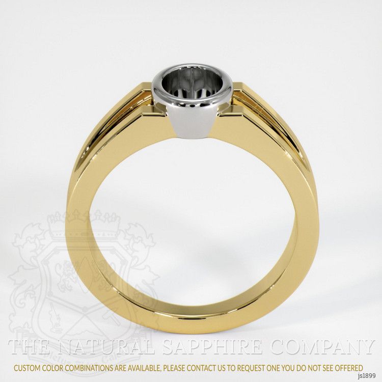 18K White & Yellow Men's Ring Setting