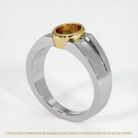 14K Yellow & White Men's Ring Setting Video