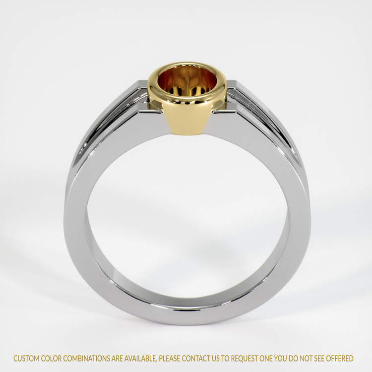 14K Yellow & White Men's Ring Setting