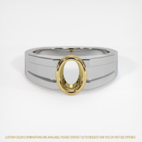 18K Yellow & White Men's Ring Setting Image