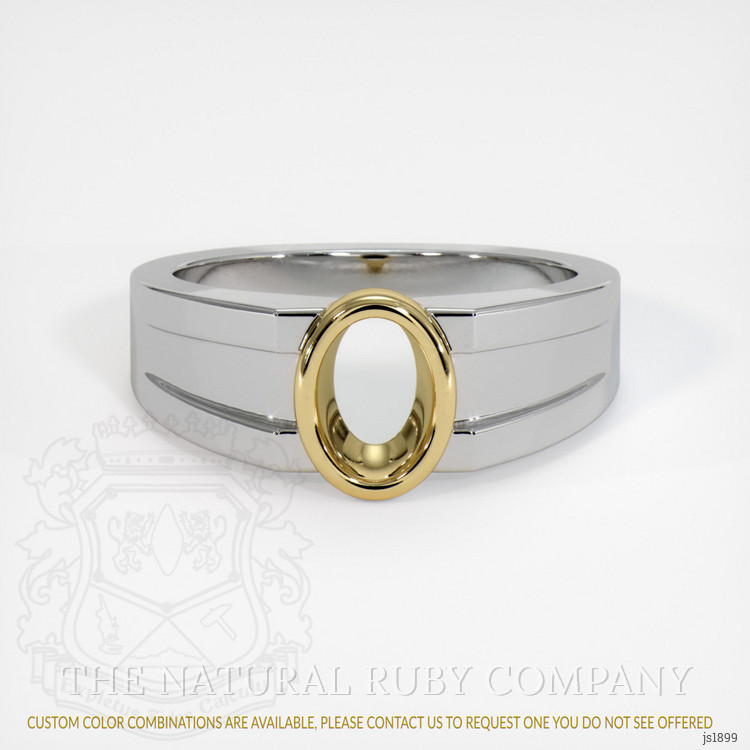 18K Yellow & White Men's Ring Setting
