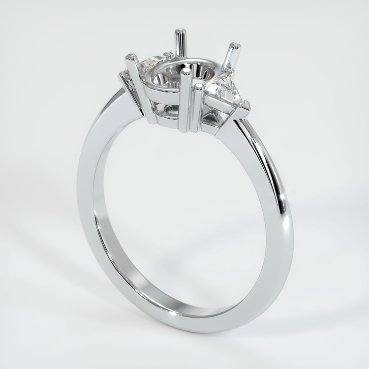 Platinum 950 Three Stone Ring Setting