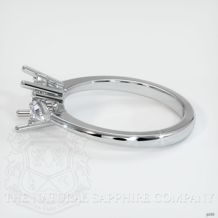 Platinum 950 Three Stone Ring Setting