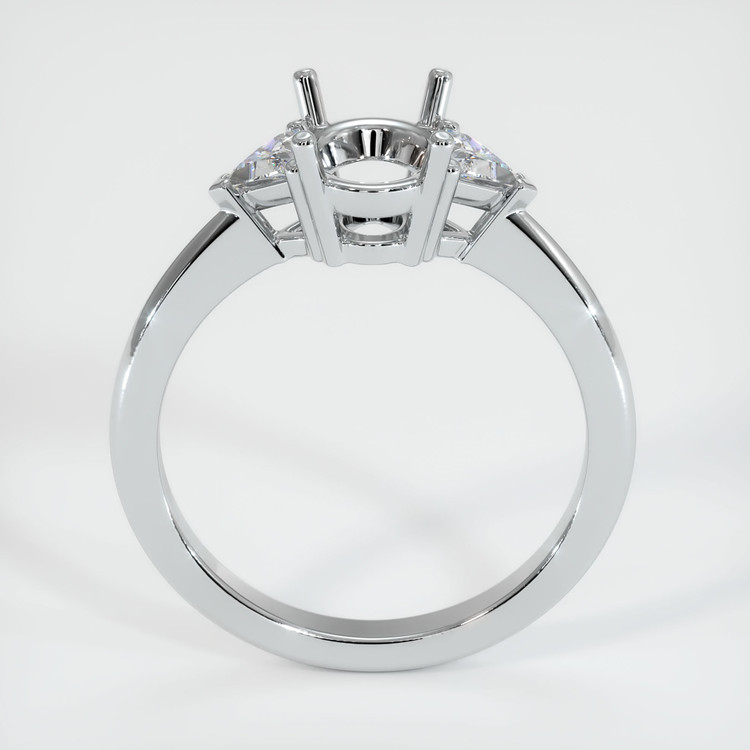 Platinum 950 Three Stone Ring Setting