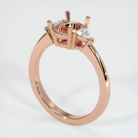 14K Rose Gold Three Stone Ring Setting Video