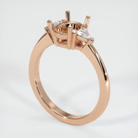18K Rose Gold Three Stone Ring Setting Video