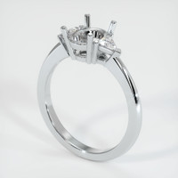 10K White Gold Three Stone Ring Setting Video