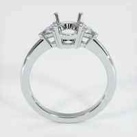 10K White Gold Three Stone Ring Setting Image