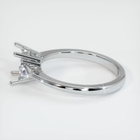 14K White Gold Three Stone Ring Setting Image