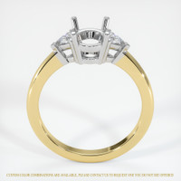 14K White & Yellow Three Stone Ring Setting Image