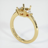 10K Yellow Gold Three Stone Ring Setting Video
