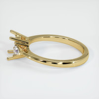 10K Yellow Gold Three Stone Ring Setting Image