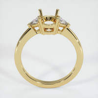 14K Yellow Gold Three Stone Ring Setting Image