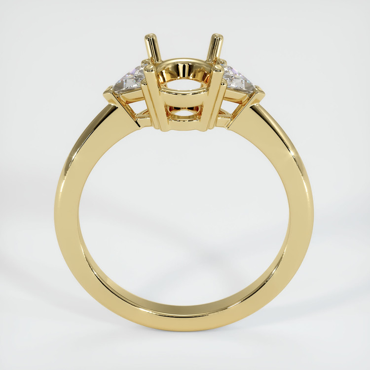 14K Yellow Gold Three Stone Ring Setting
