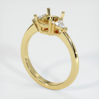 18K Yellow Gold Three Stone Ring Setting Video