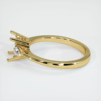 18K Yellow Gold Three Stone Ring Setting Image