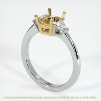 18K Yellow & White Three Stone Ring Setting Video