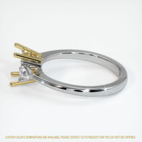18K Yellow & White Three Stone Ring Setting Image