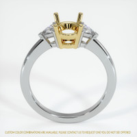 18K Yellow & White Three Stone Ring Setting Image