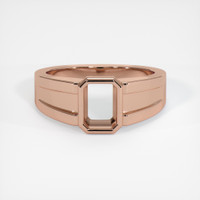 14K Rose Gold Men's Ring Setting Image