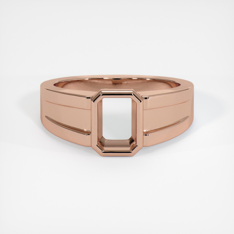 14K Rose Gold Men's Ring Setting