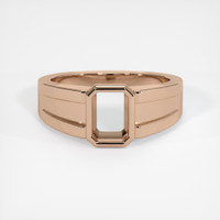 18K Rose Gold Men's Ring Setting Image