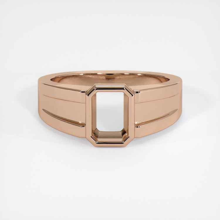 18K Rose Gold Men's Ring Setting
