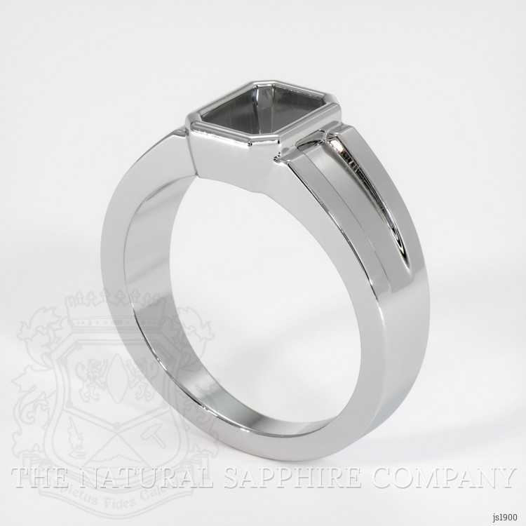 14K White Gold Men's Ring Setting
