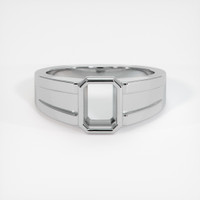 14K White Gold Men's Ring Setting Image