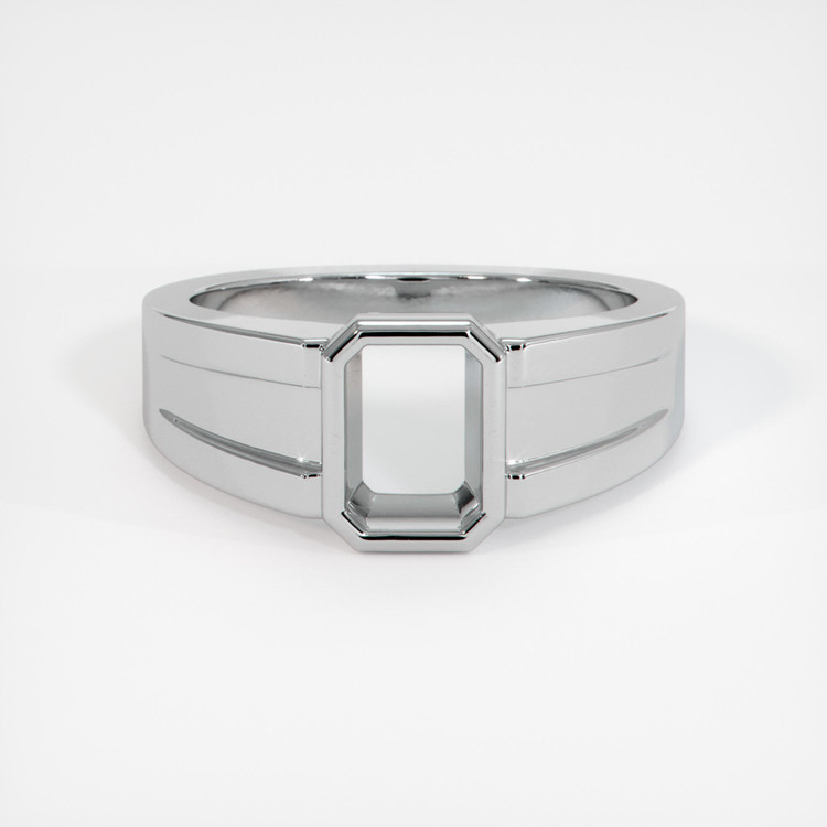 14K White Gold Men's Ring Setting