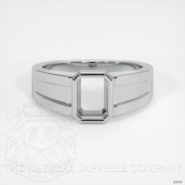 18K White Gold Men's Ring Setting