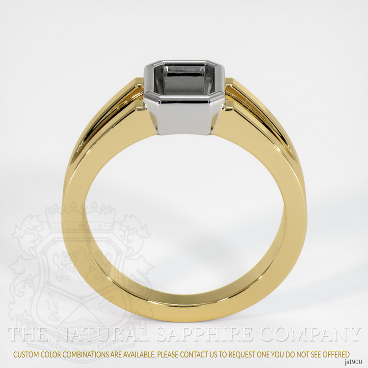 14K White & Yellow Men's Ring Setting