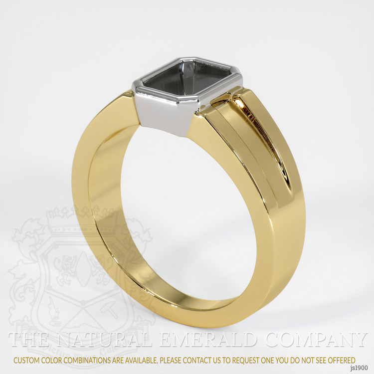 18K White & Yellow Men's Ring Setting