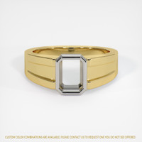 18K White & Yellow Men's Ring Setting Image