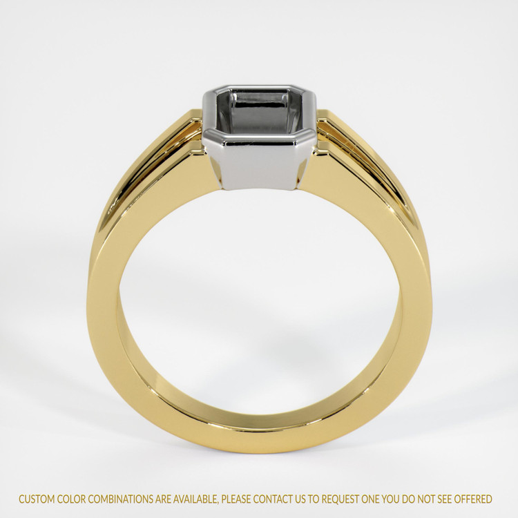 18K White & Yellow Men's Ring Setting