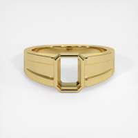 18K Yellow Gold Men's Ring Setting Image