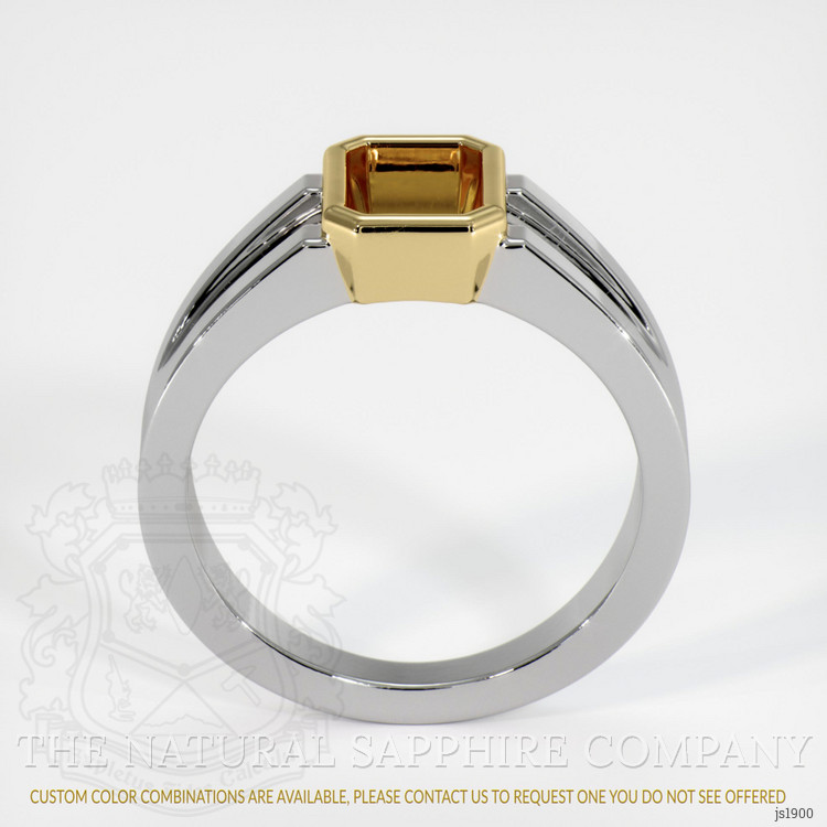 18K Yellow & White Men's Ring Setting