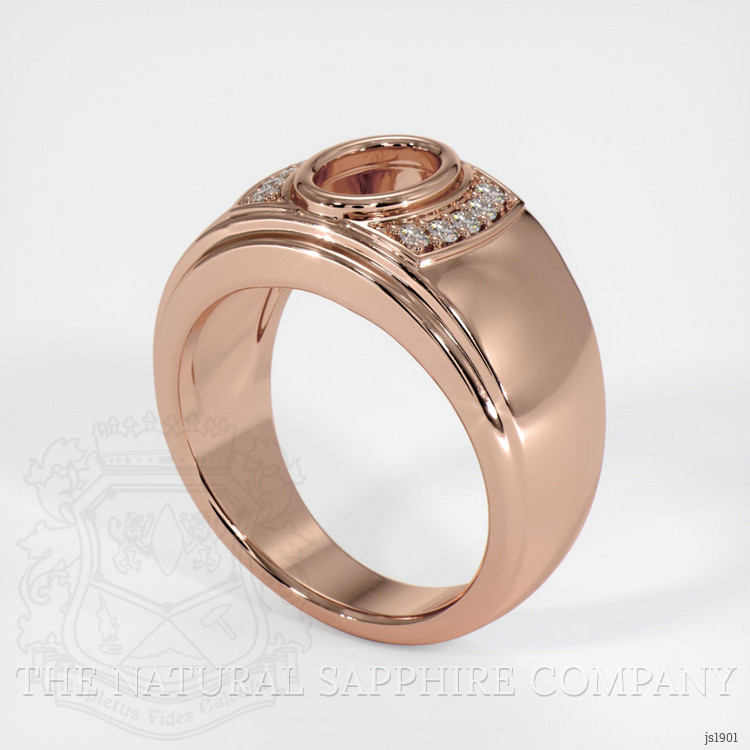 14K Rose Gold Men's Ring Setting