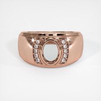 14K Rose Gold Men's Ring Setting Image