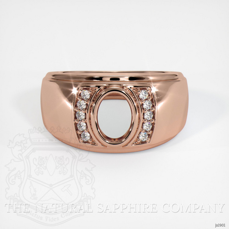 14K Rose Gold Men's Ring Setting