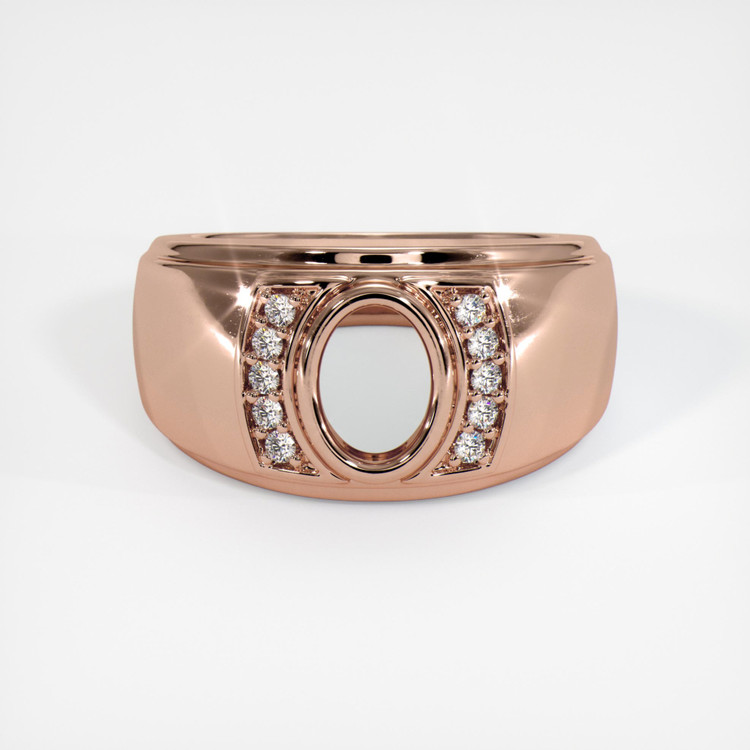 14K Rose Gold Men's Ring Setting