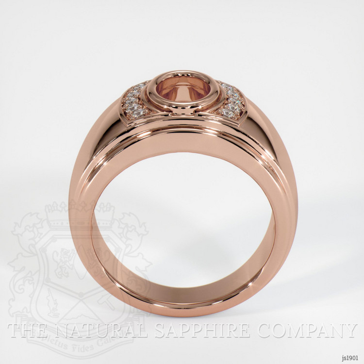 14K Rose Gold Men's Ring Setting