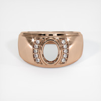 18K Rose Gold Men's Ring Setting Image