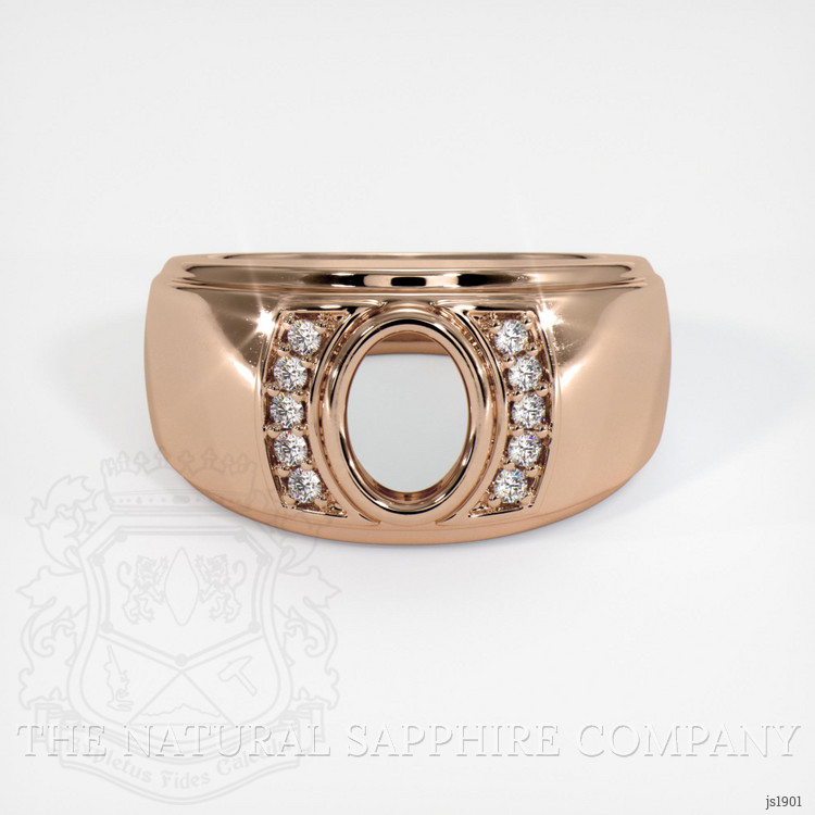 18K Rose Gold Men's Ring Setting