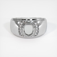 18K White Gold Men's Ring Setting Image